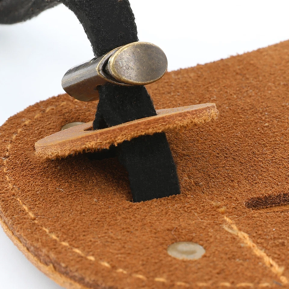 Archery Finger Guard Tab Protector Gear Cow Leather RH LH Recurve Bow Hunting - Image 4 of 4