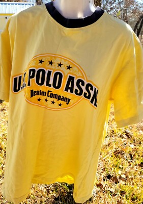Vintage U.S. Polo Assn. T-Shirt Yellow/Black Made in Bangladesh | eBay 