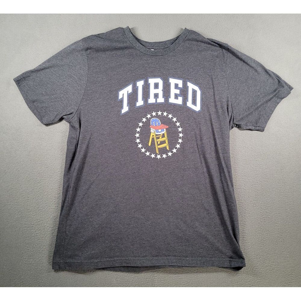Barstool Sports Tshirt Mens XL Grey Tired Varsity Drinking Graphic Logo Sports