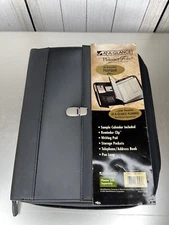 New! Vintage AT-A-GLANCE Executive Monthly Padfolio Black Large