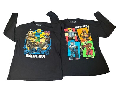 Roblox Youth Boys Characters Black Long Sleeve Shirt Sz XL