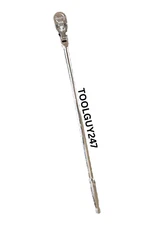 SNAP ON TOOLS USA NEW 1/2" Drive Long Handle Flex-Head Ratchet Chrome SLF80A