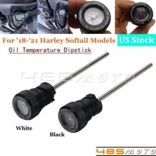Oil Tank Dipstick Temperature Gauge For Harley Softail Low Rider Street Bob 18+