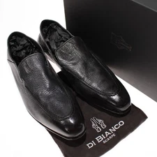Di Bianco NWB Gallipoli Cervo Loafers Size 11 US in Solid Black Leather