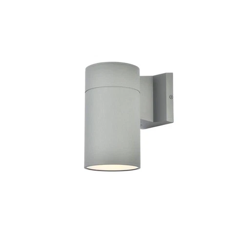 Living District Raine 1-Light Modern Aluminum Outdoor Wall Light - Silver - Picture 3 of 6