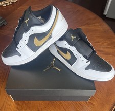 Size 12 - Air Jordan 1 Low Gold Swoosh for sale online | eBay