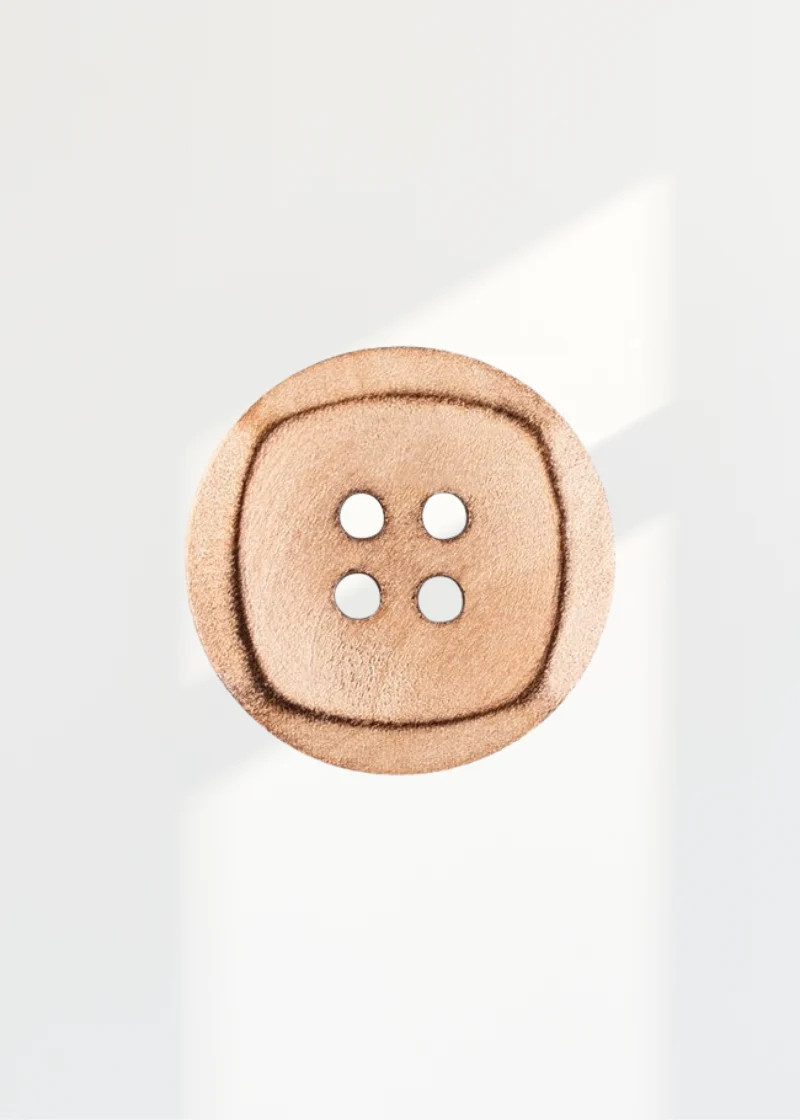 Square Wooden Buttons - 3/Pack - 4-Hole - Beige | eBay