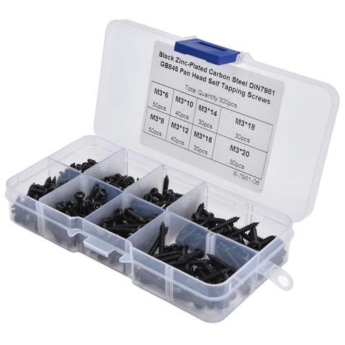 300 Teile Blechschrauben Kreuz Linsenkopf Kombi Set Sortiment Kit Auto AD - Bild 22 von 22