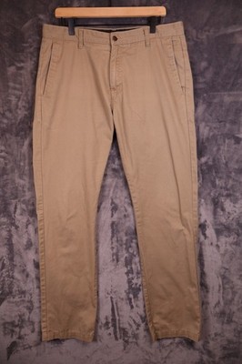 Volcom Khaki Straight Leg Flat Front Pants Men s Size 34