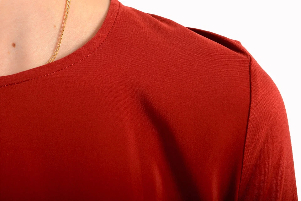 Blusa Top Hugo Boss Para Mujer "Erafa" Roja Manga Larga US S IT 40 Foto 4 de 4