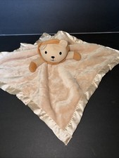 Lovey Plush Pro Goleem Lion Security Blanket 16" Satin Trim Baby Tan Light Brown