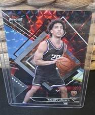 COLBY JONES 2023-24 TOPPS FINEST RARE ROOKIE RED BLACK GEOMETRIC RC 04/10