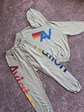 Aviator Nation Logo Hoodie And Sweatpants Set Light Green - SOLD OUT Color
