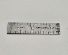The L.S.S. Co. Starrett No. 303 2" In Rule Ruler Vintage Tempered No. 4