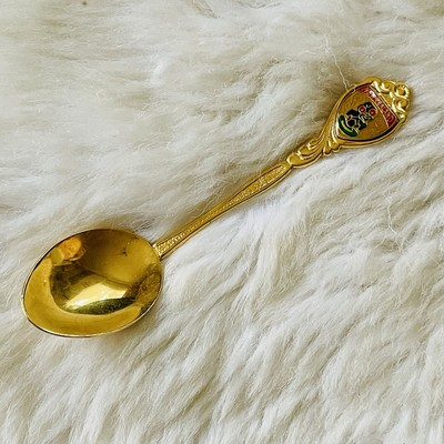 Vintage Hansen & Berry Neuseeland vergoldeter Teelöffel Souvenir Sammlerstück