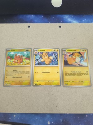 Pokemon Pamo 032 + Pamamo 033 + Pamomamo Holo 034/094 PFL Fatale Flammen