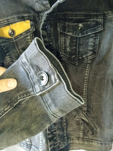Most Wanted Denim Jacket Black Women's Small Distressed - Picture 8 of 18