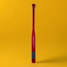 Vintage Junk Ball Red Wiffle Bat Plastic Toy Model 172831