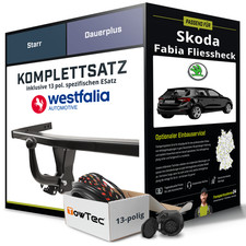 Für SKODA Fabia Fliessheck III NJ3 Anhängerkupplung starr +eSatz 13pol 14-18 AHK