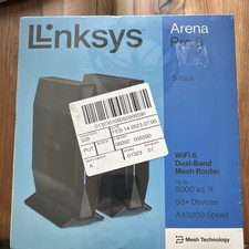 Router de malla de doble banda Linksys Arena Pro 6 WiFi 6 AX3200 paquete de 2 E8450