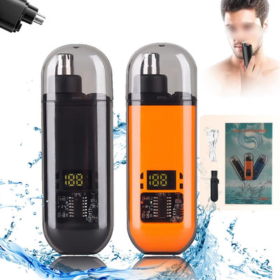 Nose Ear Hair Trimmer for Men - USB C Rechargeable Portable Fast Charge, Compact