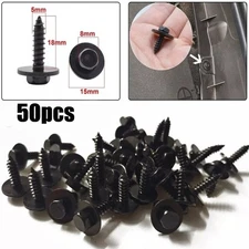 50X Metal Auto Car Screw Body Fender Bumper Retainer Clips 7.8mm Hex Fasteners