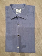 T.M.Lewin Men's Cotton Shirt 17.5 Excellent Condition 16.5 Slim Fit