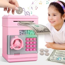 Kids Electronic Piggy Bank   ATM Money Safe Toy for Girls Birthday Gift