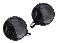 Set: Blinker hinten, rund in Schwarz mit Rauc...
