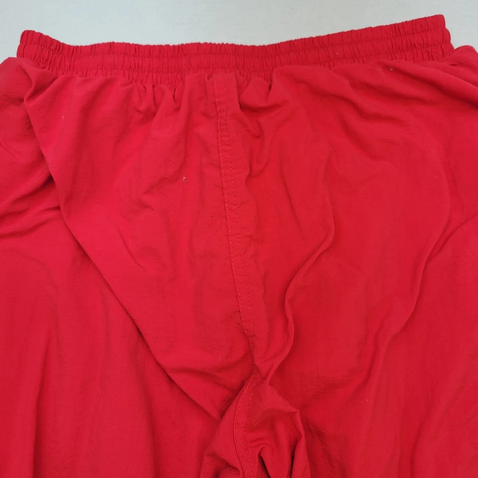 VTG Reebok Track Pants Mens Large Red Windbreaker Joggers Ankle Zip Lined - Image 4 of 4