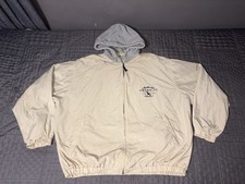 VTG Eddie Bauer Lined Windbreaker Jacket Authentic American Style Logo Hooded L