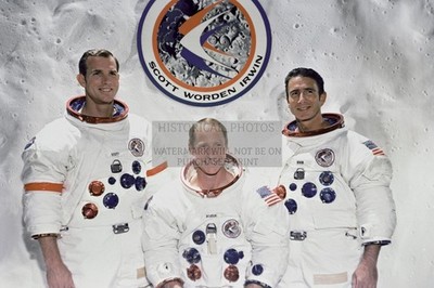 APOLLO 15 PRIME CREW SCOTT WORDEN IRWIN 1971 4X6 POSTCARD PHOTO