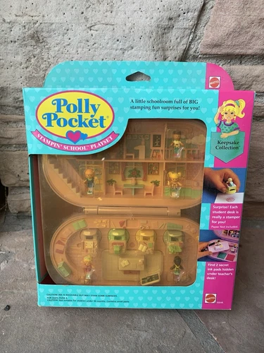 Polly Pocket Vintage  Stampin’ School Playset 1993 MIB