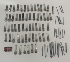 LARGE LOT OF VINTAGE HAIR CLIPS AND HAIR PINS  NICE VARIETY  Double Prong  