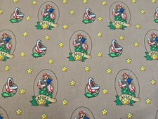 Nintendo Super Mario Luck Mario Springs Creative Cotton Fabric FAT QUARTER