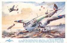 RAF - BRISTOL BLENHEIM 4 - AFD BANNISTER ARTIST - SALMON POSTCARD