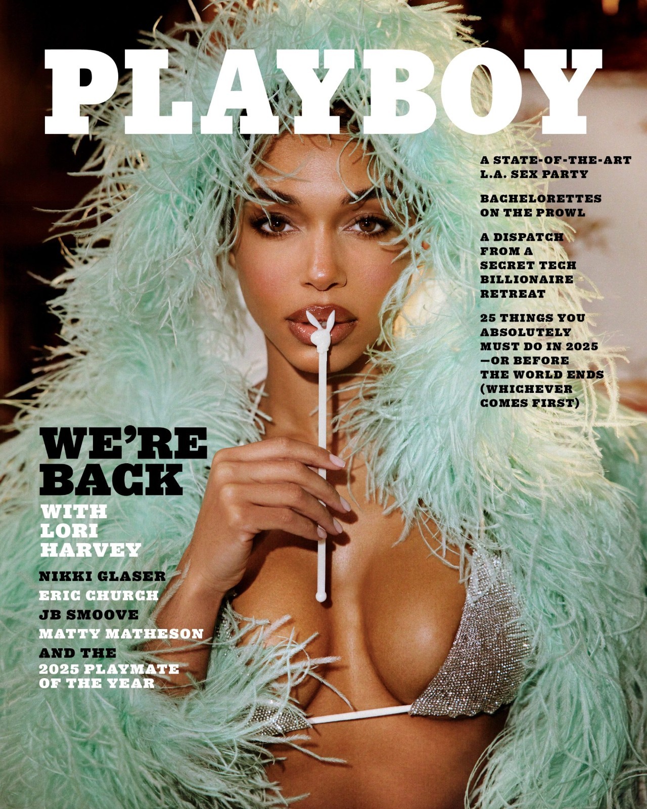Playboy We're Back 2025 Issue Lori Harvey Nikki Glaser Eric Church Joy Crookes