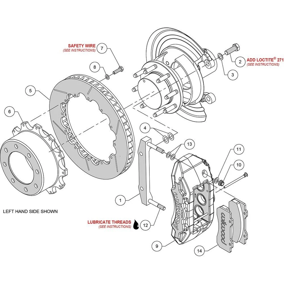 Wilwood 140-13868-R 2005-12 Fits Ford F250/F350 Rear Big Brake Kit, Red Foto 3 de 4
