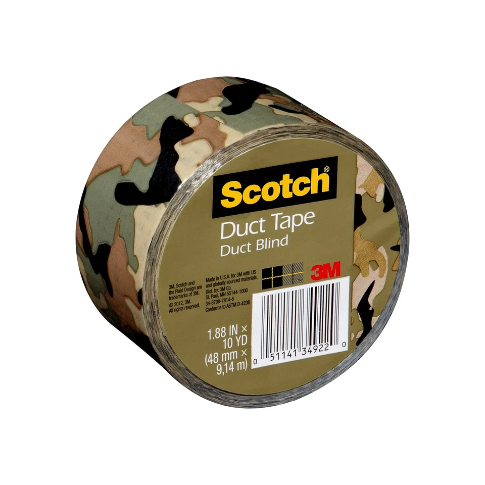 Scotch Camo Duct Tape 1.88 Inch X 10 Yard Multi Color Crafting And Diy Projects - Image 2 of 3