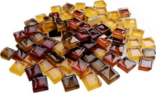 100 Pieces Bulk Mosaic Tiles Assorted Color Opaque Mosaic Glass Crafts Supplies