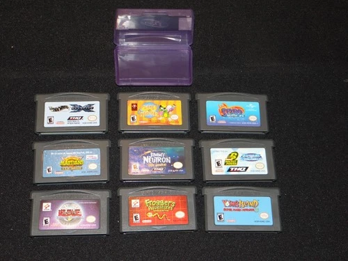 Lot Of 9 Gameboy Advance GBA Bundle Authentic Tested Cartridges Yu-Gi-Oh, Yoshi
