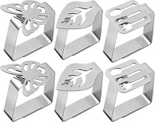6 Pcs Tablecloth Clips Stainless Steel Picnic Table Cloth Windproof Holder