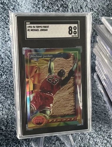 1993 Topps Finest Michael Jordan SGC 8  Mint 93-94 Chicago Bulls HOF GOAT 