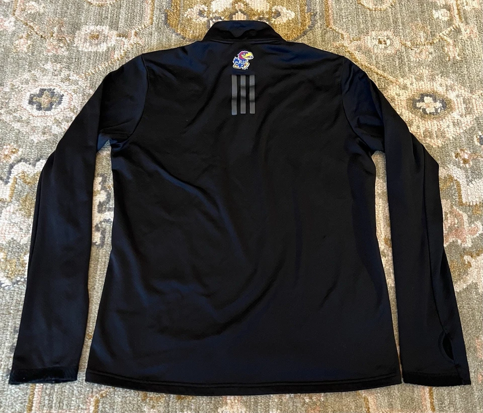 Kansas Jayhawks Adidas 2019 Track&Field Championship Women Pullover Small Black - Image 4 of 4