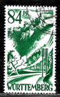 HICK GIRL-USED GERMAN/ WURTTEMBERG SC#8N12  LICHTENSTEIN  CASTLE        X4497 — photo 1