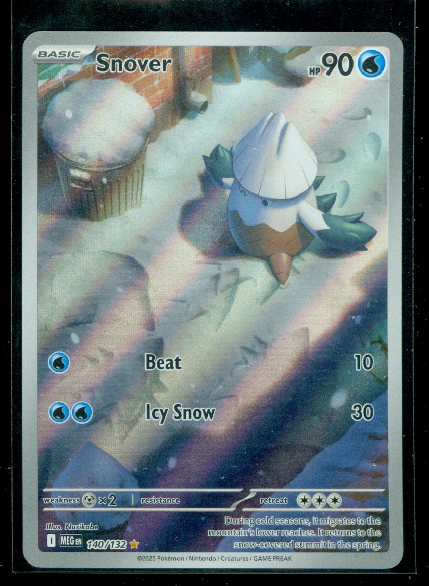 Pokemon SNOVER 140/132 - Mega Evolution - ILLUSTRATION RARE - MINT