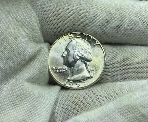 1953-P Washington Quarter 25c BU Brilliant Uncirculated 90% Silver E320