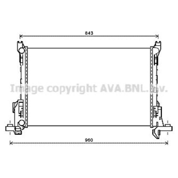AVA Quality Cooling WasserküHler Mechanisch GefüGt FüR Opel Vivaro Combi Jg_-image