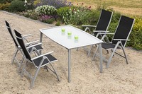 Mx Alu GartenmöBel Carrara 5Tlg. BalkonmöBel TerrassenmöBel Esstischgruppe Tisch
