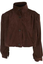SOURCE UNKNOWN BROWN FAUX SUEDE JACKET SMALL/MEDIUM